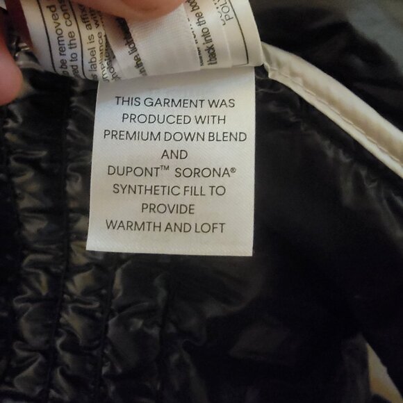 Calvin Klein Women’s Black Puffer Jacket Down Blend Insulated Hooded SZ L *READ* - Picture 6 of 9